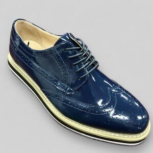 Men's Angelino Navy Patent Casual Sneakers